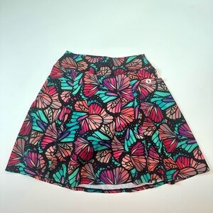 Dona Jo Colorful Butterfly Print Women's Skort